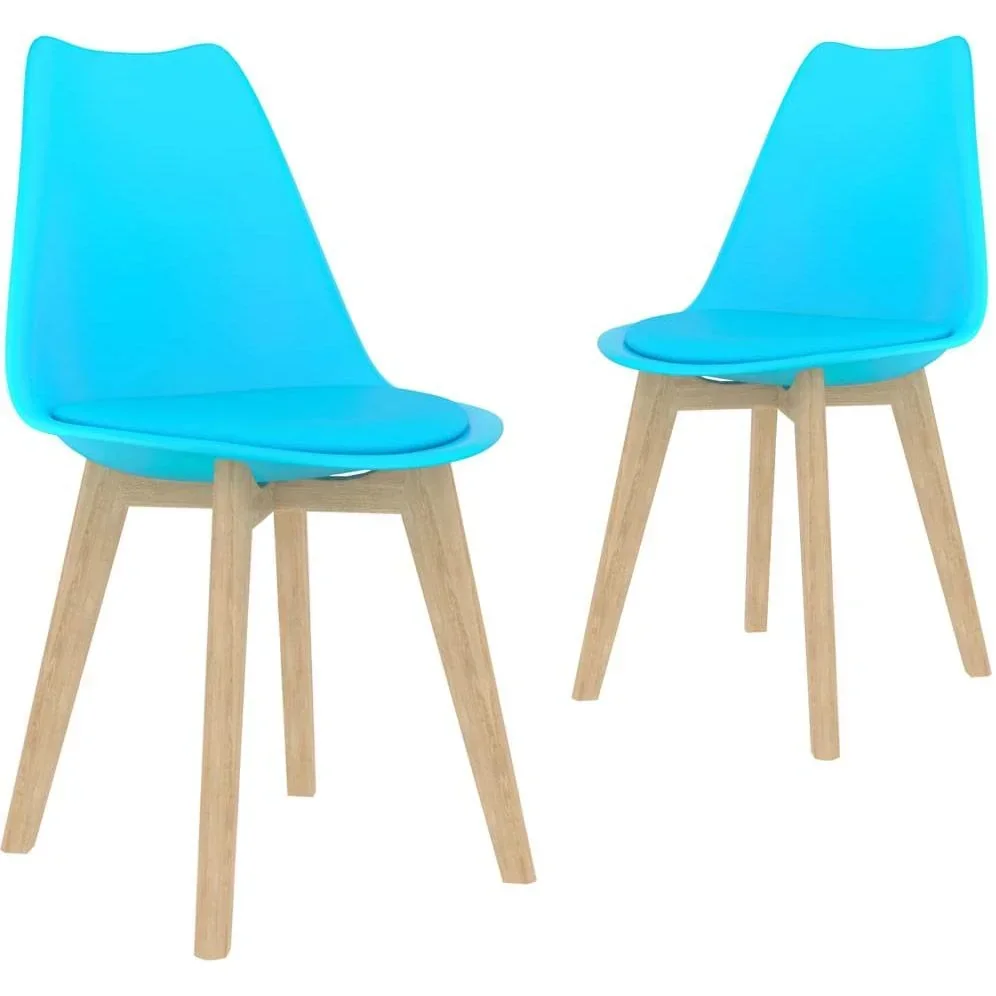 Esstischstühle 2tlg. Kunststoff blau