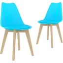 Esstischstühle 2tlg. Kunststoff blau