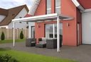 Terrassendach Premium, weiß, 4102 x 3060 mm - Klima blue