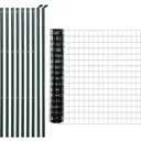 Gartenzaun 10 x 1,68 m Volierendraht Maschendraht Drahtzaun Drahtgitter Gartenzaun Rolle Masche stark Stahl Grün