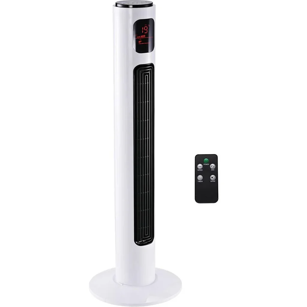 Turmventilator 70° oszillierender Standventilator 96 cm Säulenventilator 45 W 3 Modi ABS-Kunststoff Weiß+Schwarz