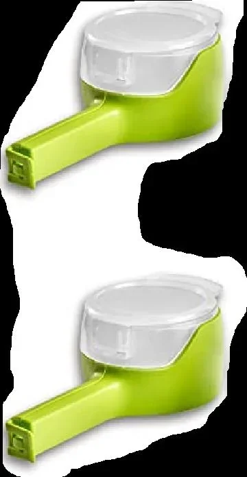 Tütenclip mit Ausschütt-Öffnung, Beutelverschlüsse mit Deckel, 2er-Set