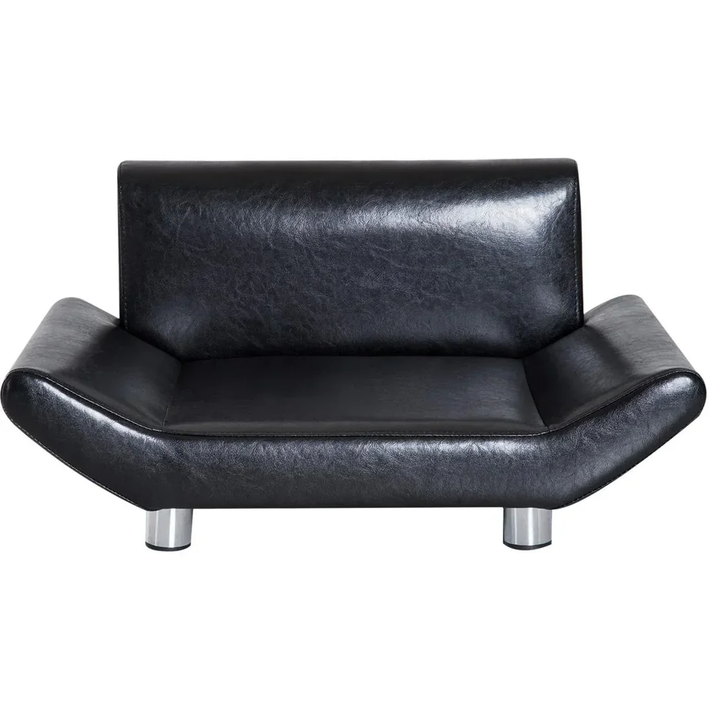 Haustiersofa in Lederoptik schwarz