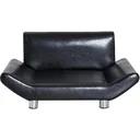 Haustiersofa in Lederoptik schwarz