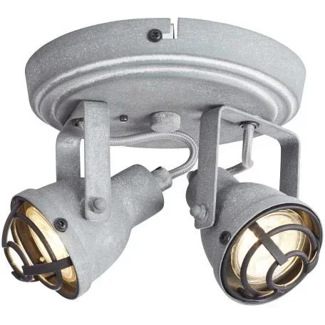 Deckenleuchte Bente 2-lichts industriell beton gris inkl. 2 x 4W LED Ø 16,5 cm