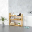 2-in-1-Wandregal & Standregal aus Bambus