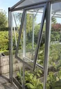 Seitenfenster Z mit ESG, Farbe alu