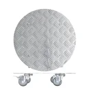 Multi Roller MR 7002, Ø 38 x 7,5 cm, softe Rollen Ø 50 mm, Gleitlager, 2 Bremsen, Alu Riffelblech, Tragkraft 150 kg