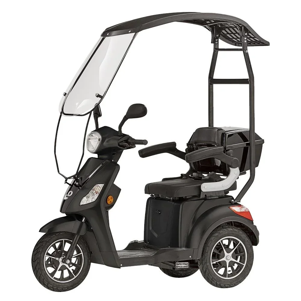 3-Rad E-Mobil Bologna 25 km/h schwarz inklusive Wind- und Wetterschutz