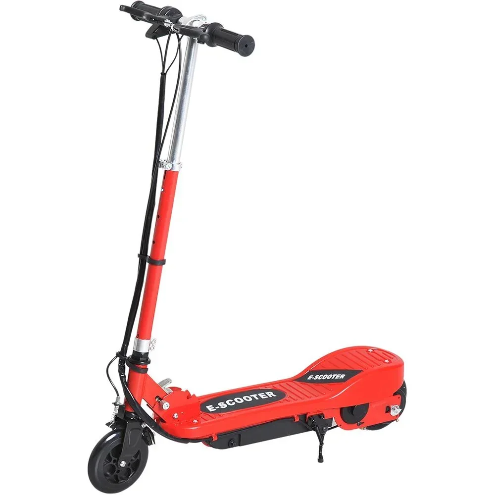 Elektroroller E-Scooter Cityroller klappbar Jugend Roller 12 km/h Kinder Metall Rot L74"W36"H73-91cm