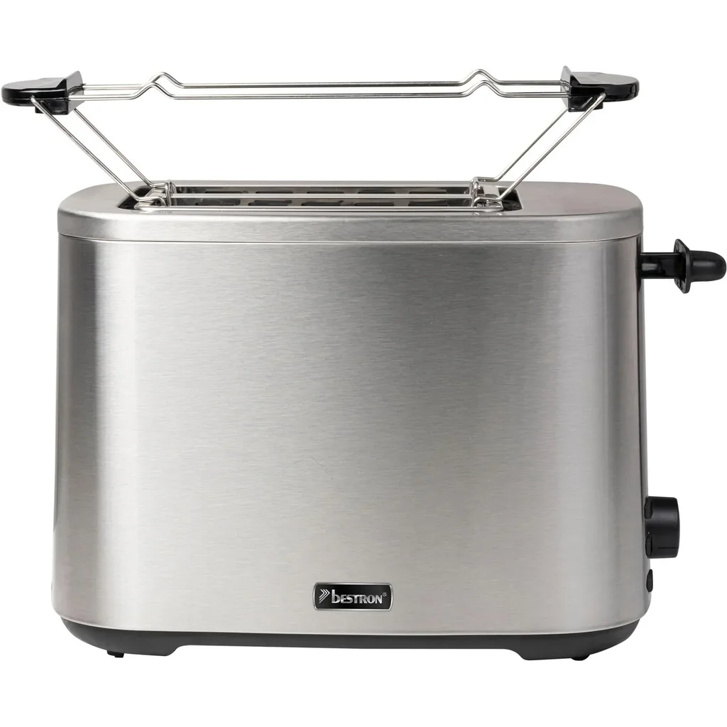 Toaster Edelstahl für 2 Toastscheiben mit Brötchenaufsatz, 800 Watt - ATO800STE