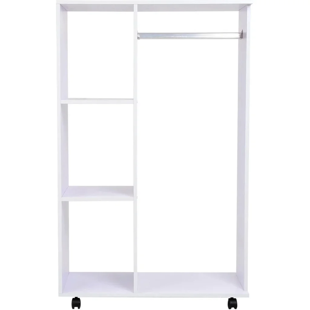 Mobiler Kleiderschrank Garderobenschrank weiß