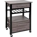 Excellent Houseware Luxury Kitchen Trolley - Metall und Holz 600X500X845MM