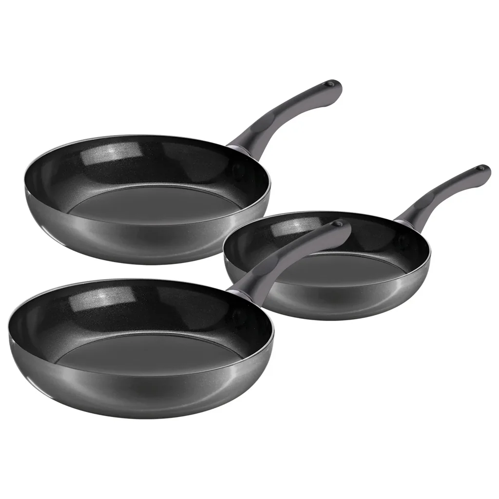 Pfannen-Set, grau, 3-teilig