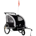 Fahrradanhänger Kinder Weiß-Schwarz 2 in 1 Jogger