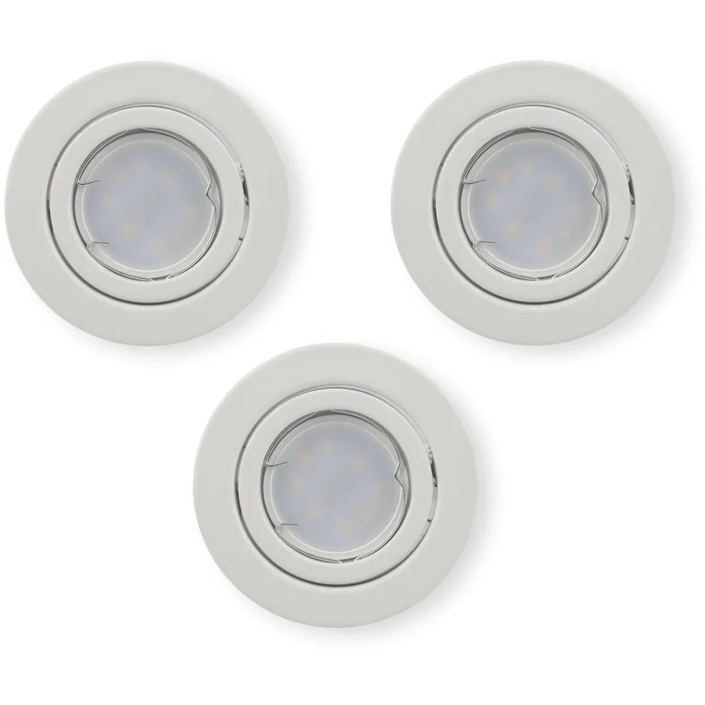VT-3333 3-teiliger Einbaustrahlersatz - 5W - 400 Lm - 3000K - Weiß