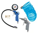 Set Druckluft-Ausblaspistole mit Tülle + Druckluft-Werkzeug-Set, 5tlg.