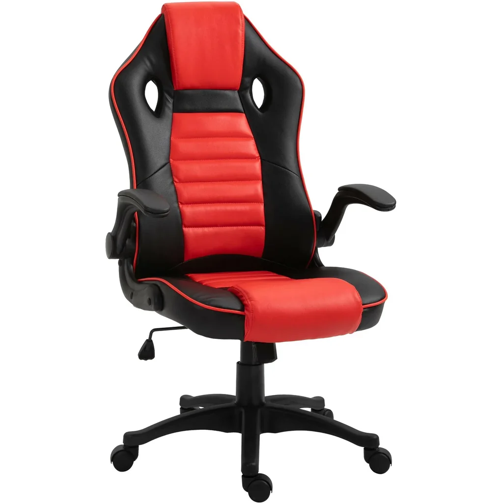 Bürostuhl für Spielautomaten, rot, schwarz