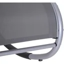 Schaukelstuhl Schaukelliege Gartenliege Schwungliege mit Kopfkissen wetterfest Aluminium + Texteline Grau bis 120 kg 120