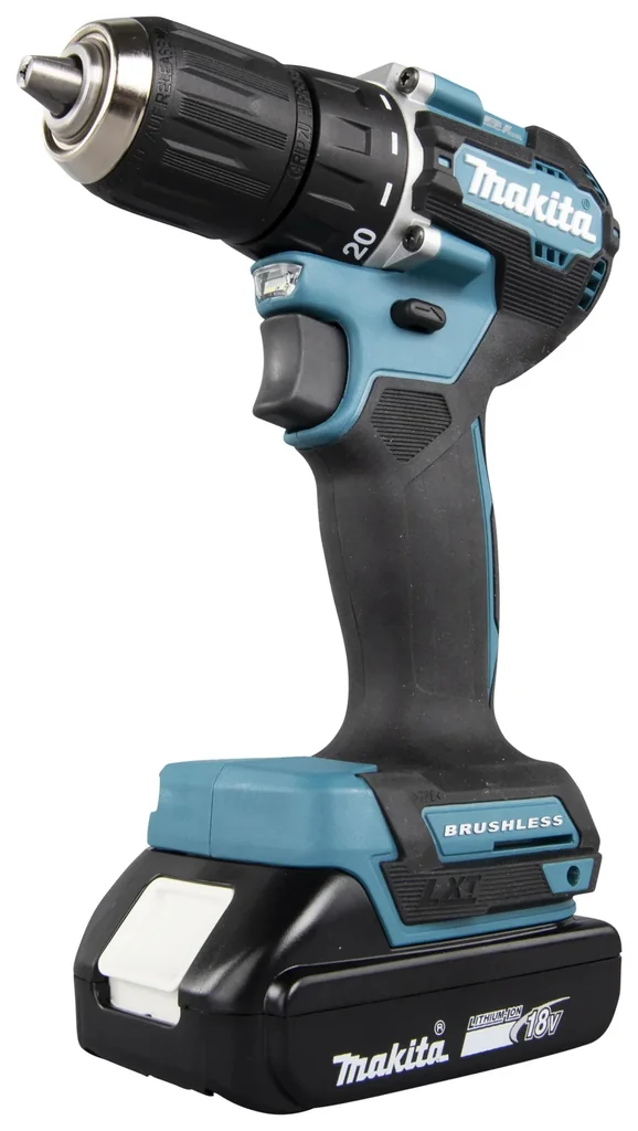 Akku-Bohrschrauber 18V / 2,0 Ah, 2 Akkus + Ladegerät im MAKPAC DDF487RAJ