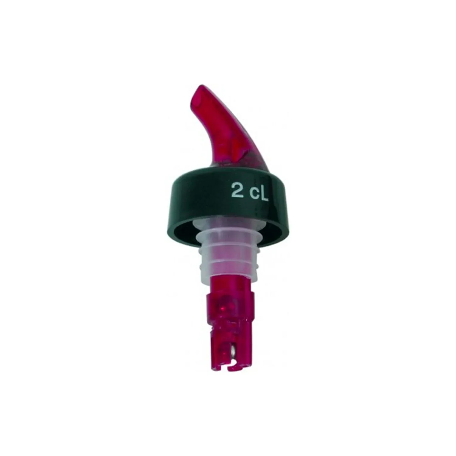 Portionierer, Flaschenausgießer, Spirituosen Dosierer, rot - schwarz, Ausschankmenge: 40 ml