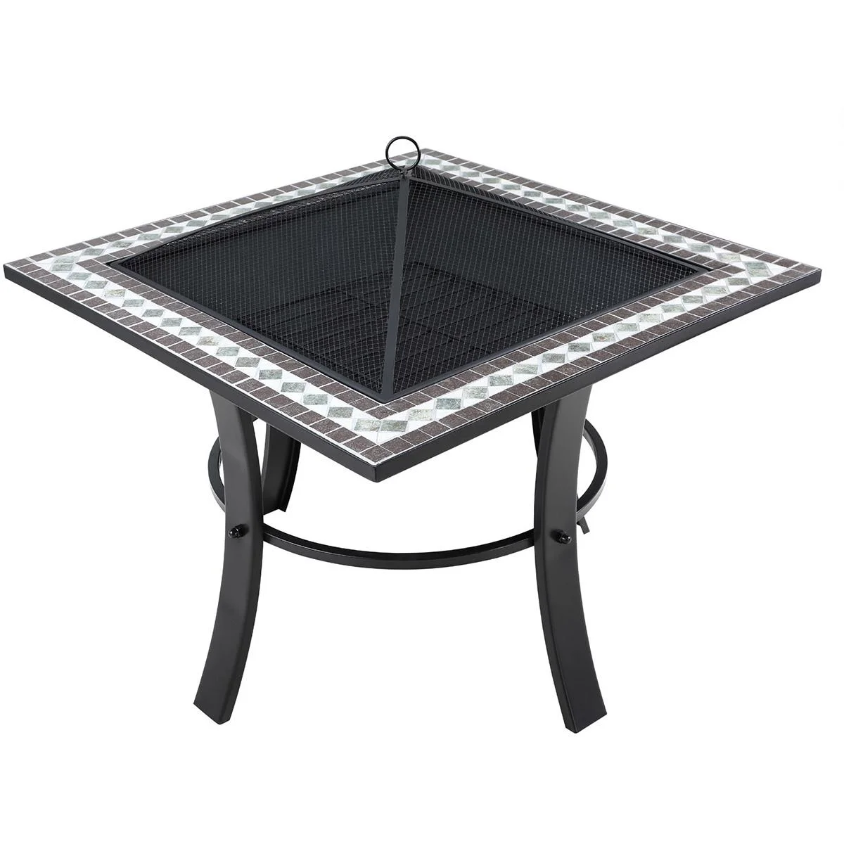 Mosaik Feuerschale Quadrat 76x76cm