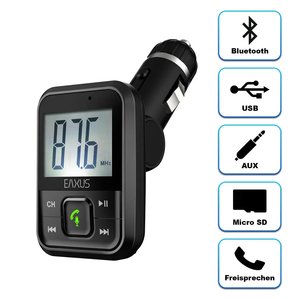 FM Transmitter mit Bluetooth , USB , AUX , Micro SD und Freisprechfunktion