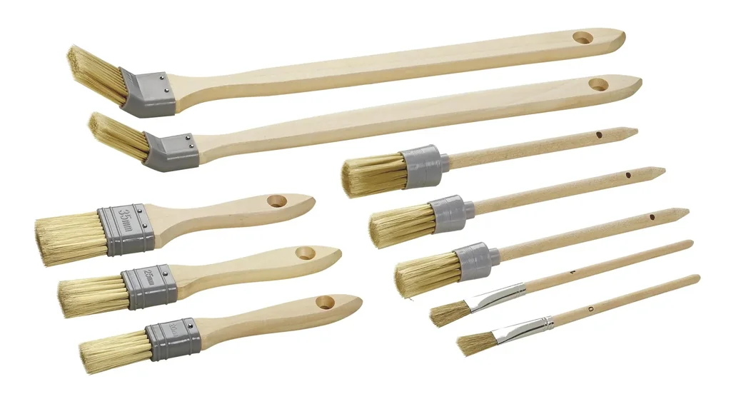 Pinsel-Set, 10-teilig, Kunstborste, Holzstiele FSC