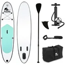 Pacific Special Edition SUP Board mit FREE SUP Chair - 305 cm - bis zu 100 kg - 6-teiliges Set- Weiß/Grün - Aufblasbar