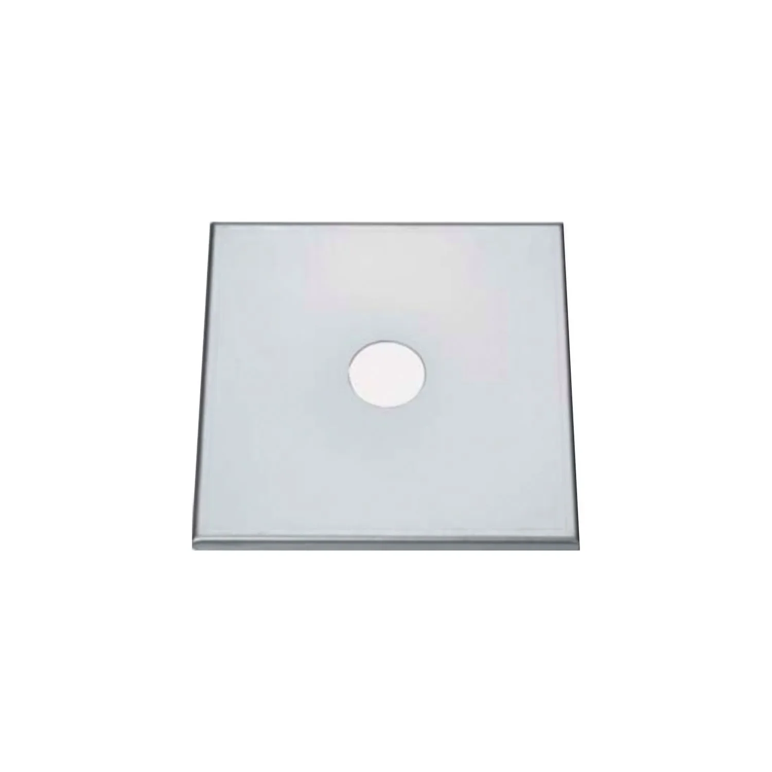 Abdeckplatte, CNS, 1 cm abgekantet, 220 x 220 mm, ohne Bohrung