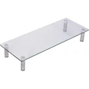 Monitorständer Bildschirmständer Monitorhalter höhenverstellbar Glas Metall 56 x 21 x 9 11 cm
