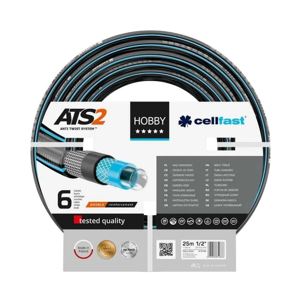 Gartenschlauch, 3/4 Zoll, 25m, flexibel, UV-beständig