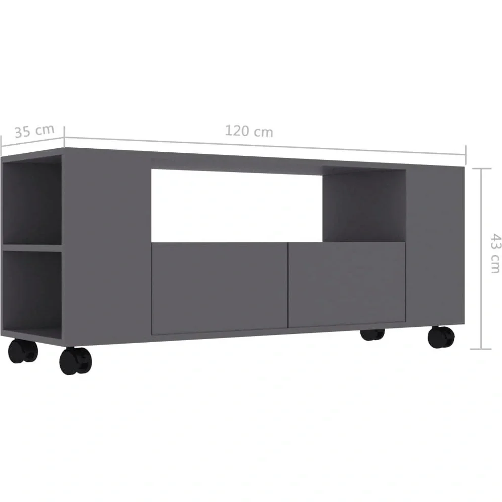TV-Schrank 120x35x43 cm Spanplatte grau