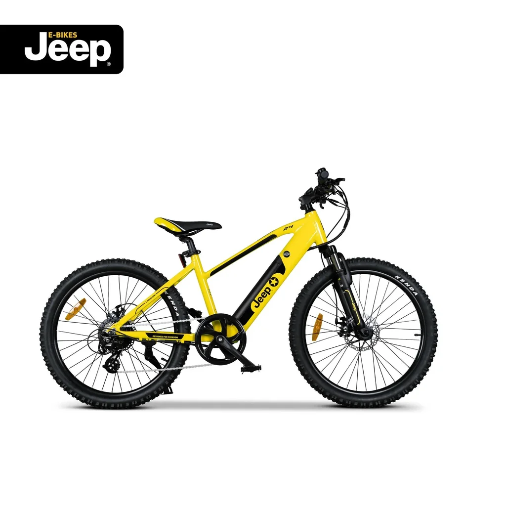 Unisex Teen E-Bike, 24 Zoll, Rahmengröße 38 cm, 7-Gang Kettenschaltung, yellow, TR 7002