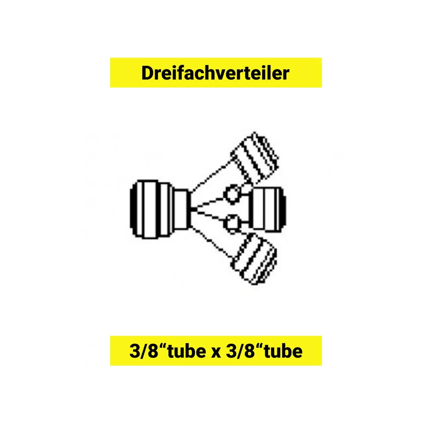 Dreifachverteiler für Schlauch 3/8"
