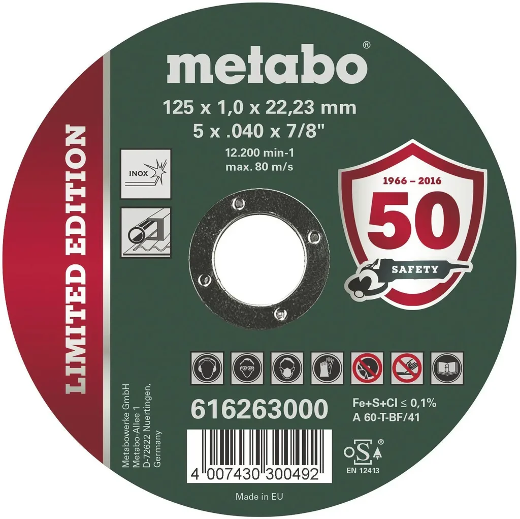 Trennscheiben-Set 10-teilig D 125 mm inklusive Aufbewahrungsbox