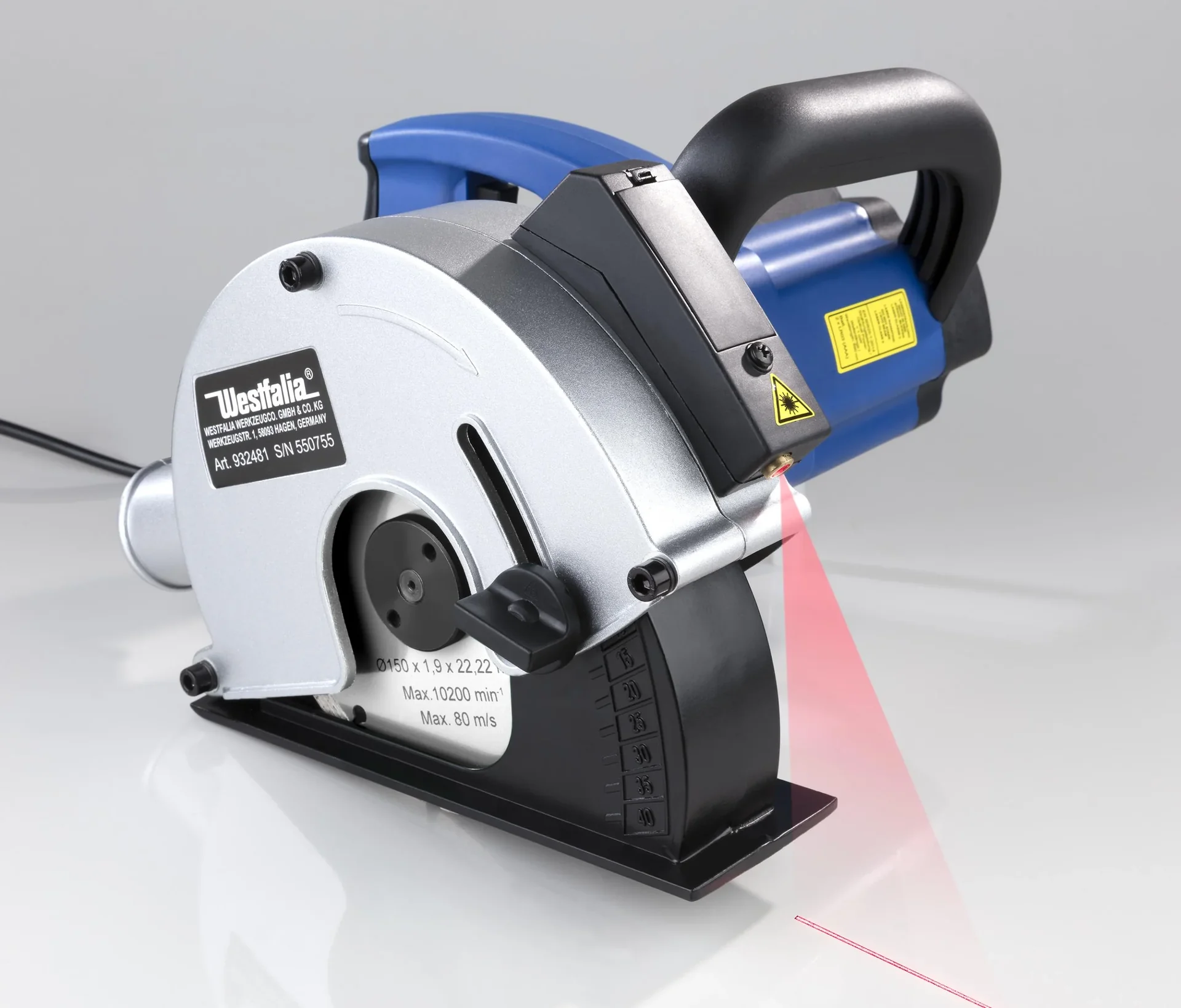 Mauernutfräse 1700 Watt inklusive 2 Diamant-Trennscheiben 150 mm