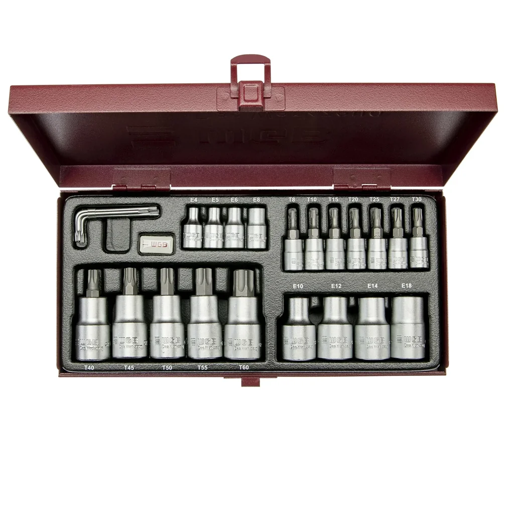 TX-Steckschlüssel-Garnitur, 23-teilig- 1/4" + 1/2"