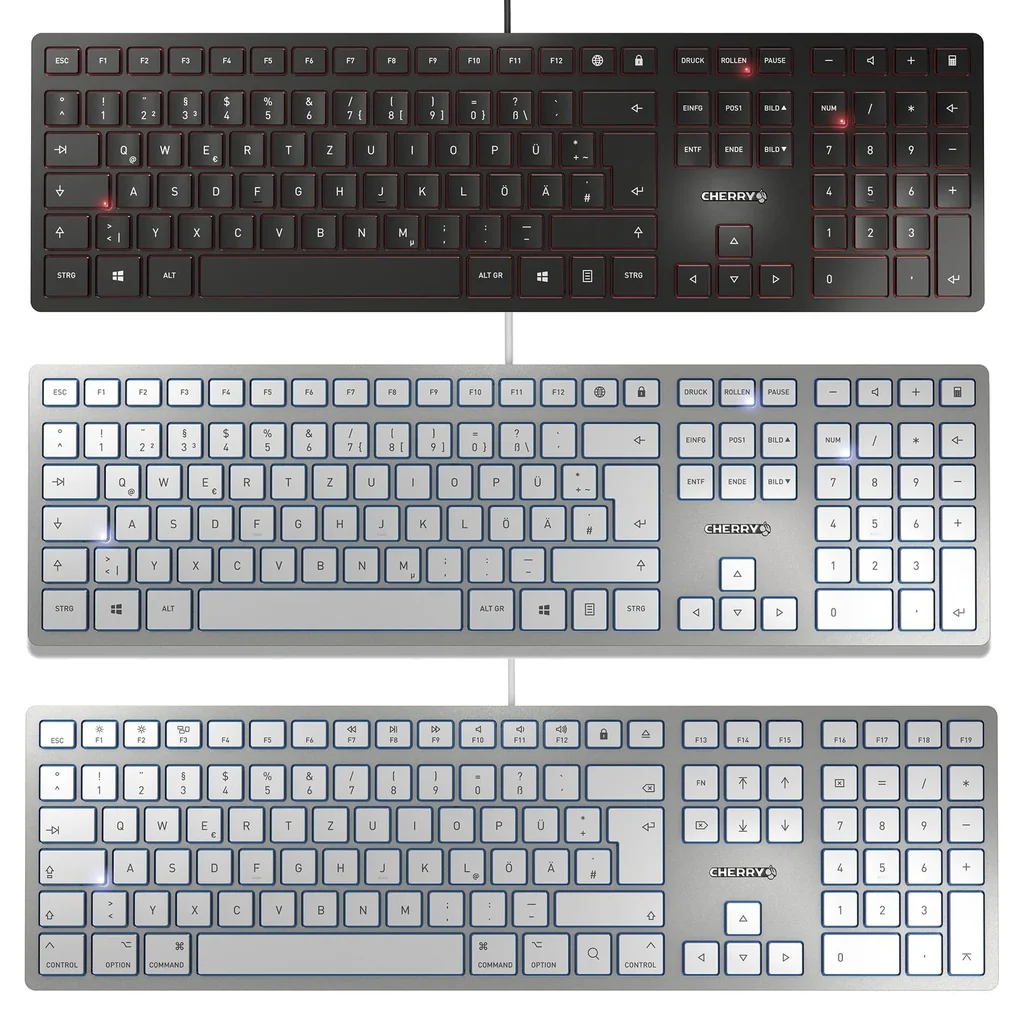 Kabelgebundene Tastatur KC 6000 SLIM silber