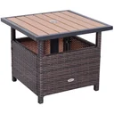 Polyrattan Gartentisch braun