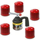 Lötbrenner mit Piezo - Inkl. 5x Gas