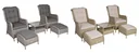 Sessel-Set VALENCIA, 5-teilig, Stahl / Kunststoffgeflecht / Polyester, anisbraun