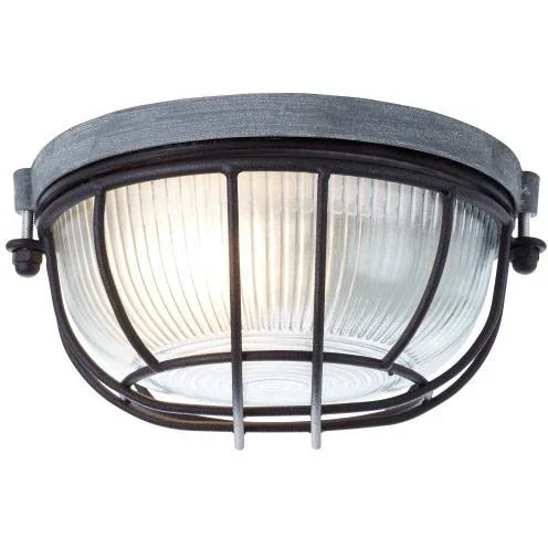 Deckenleuchte Lauren industriell Holzschwarz 40W Ø 18 cm