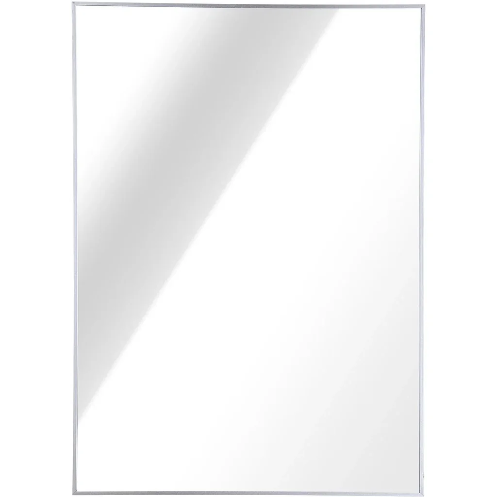 kleankin® Wandspiegel Badspiegel Spiegel Flurspiegel Aluminiumrahmen Silber 50 x 70 cm