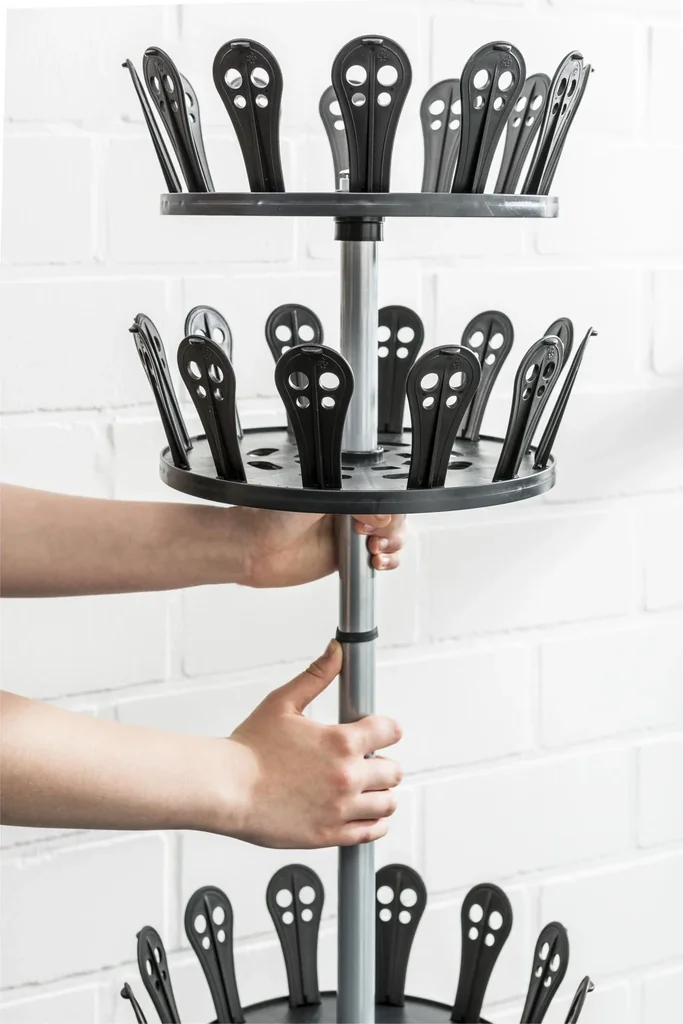 Schuh-Karussell, Schuh-Aufbewahrung, für 30 Paar, Schwarz