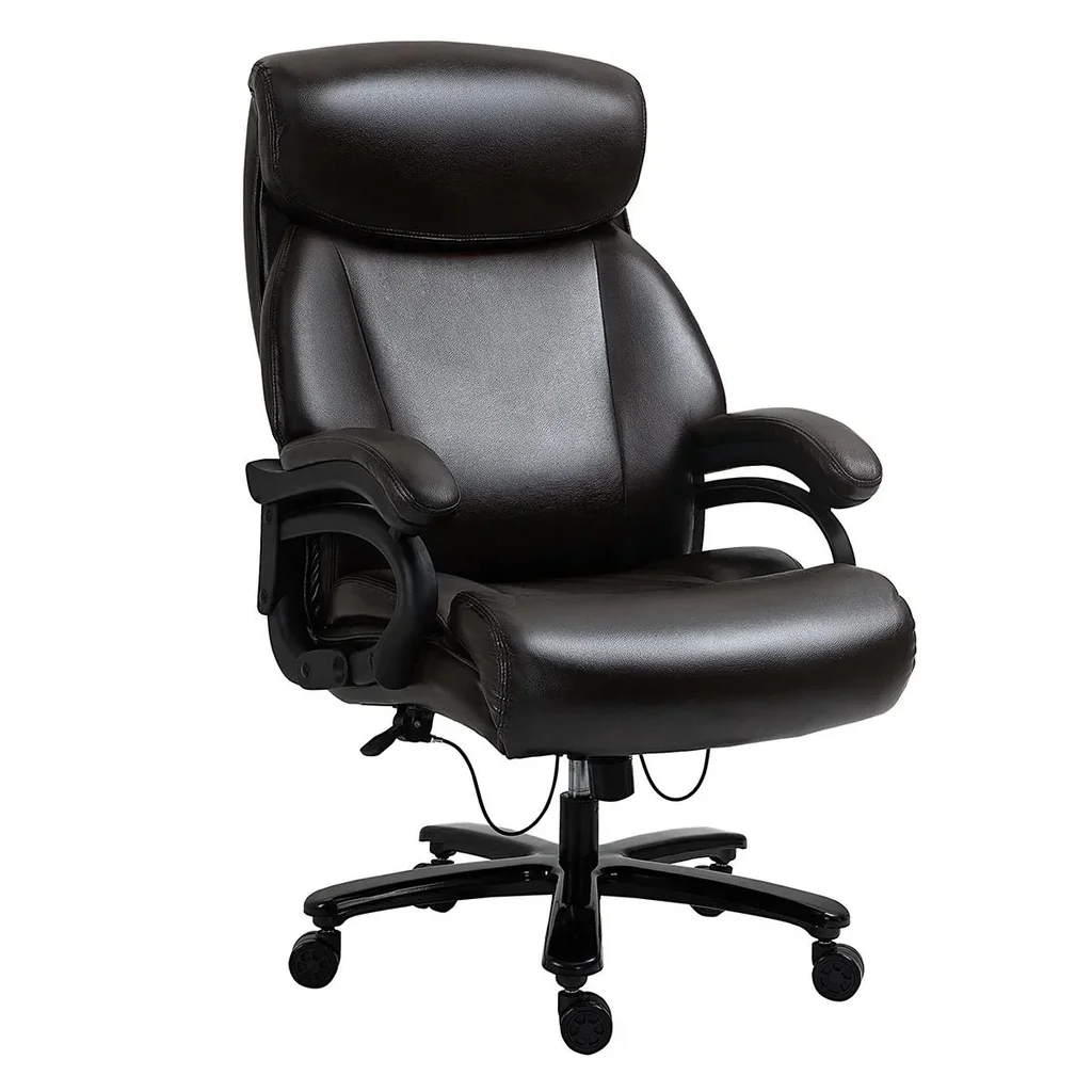 Bürostuhl Chefsessel Gaming Stuhl Drehstuhl Wippfunktion Dicke Polsterung Ergonomisches Design höhenverstellbar PU-Leder