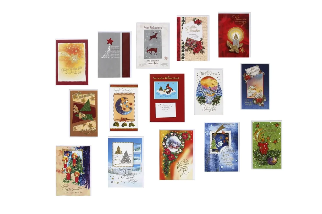 Weihnachts-Grußkarten, 15 Stück
