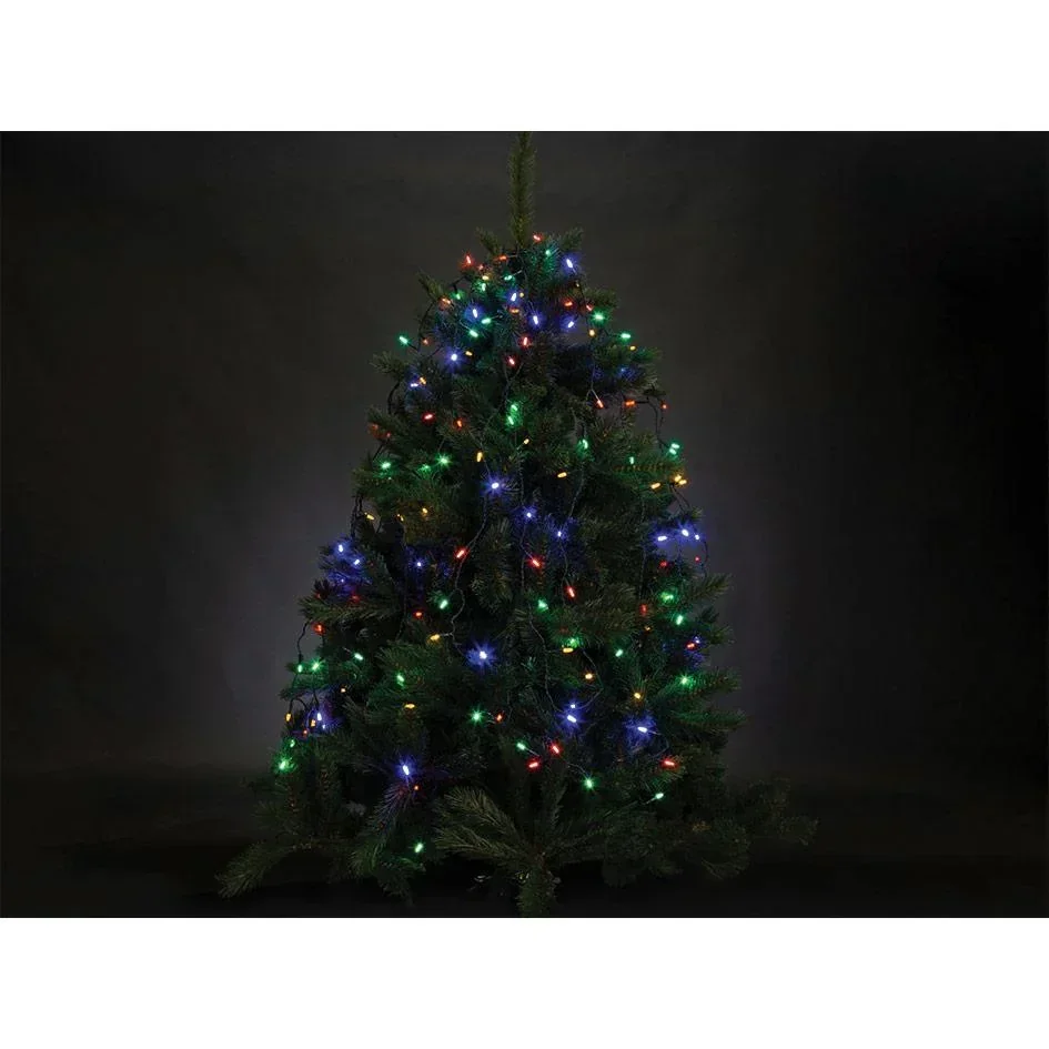 Vellight Weihnachtsbeleuchtung - für Weihnachtsbäume bis zu 180 cm - 220 LEDs - Mehrfarbig - Innen & Außen