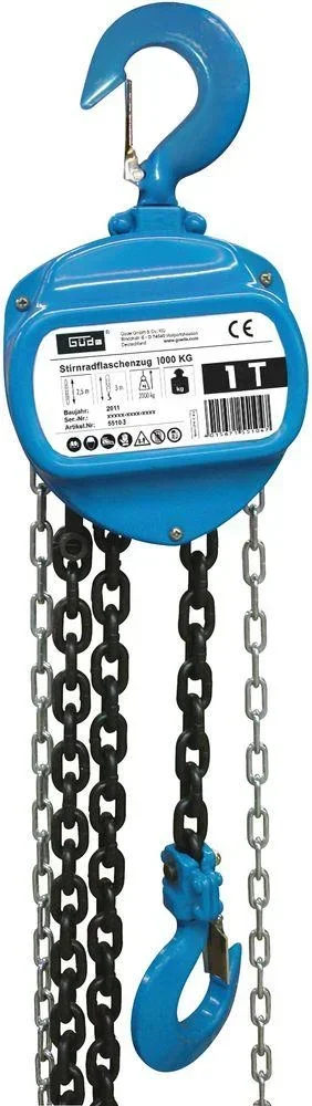 Stirnradflaschenzug 1000 kg