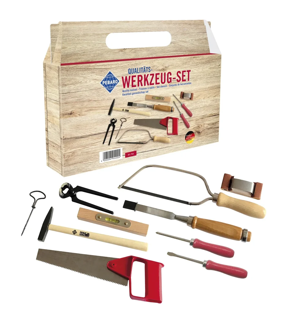 Werkzeugset im Tragegriff-Karton